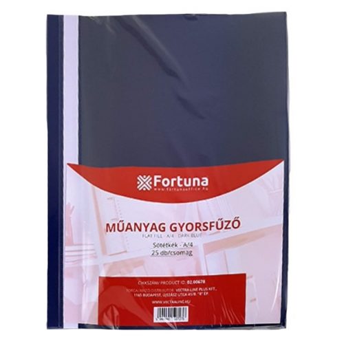 Gyorsfűző FORTUNA műanyag sötétkék 25 db/csomag