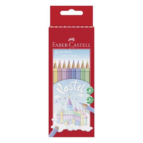 Színes ceruza FABER-CASTELL Pasztell hatszögletű 10 db/készlet