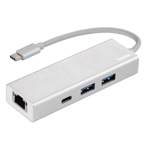 Elosztó HUB HAMA USB Type-C + 2xUSB 3.1/LAN/USB Type-C