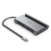 Elosztó HUB HAMA USB 3.2 + 3xUSB 3.1/2xUSB-C/HDMI/LAN + tápegység