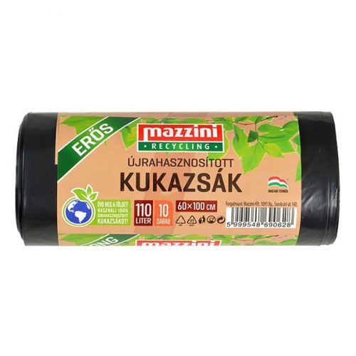 Szemeteszsák MAZZINI 110L újrahasznosított erős 10 db/tekercs