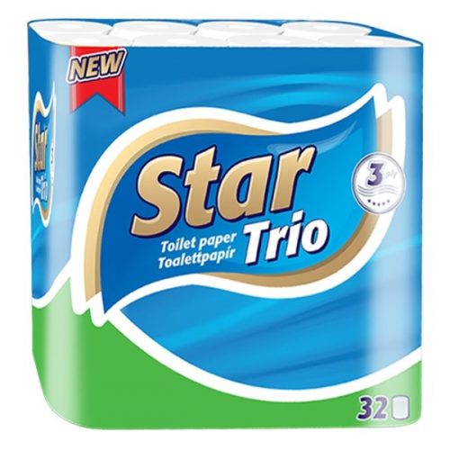 Toalettpapír STAR Trio 3 rétegű 32 tekercses