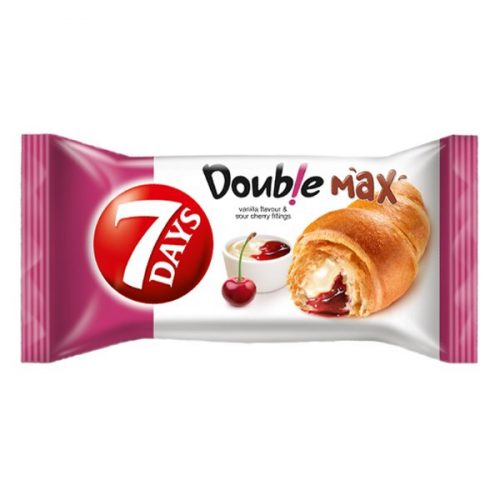 Croissant 7DAYS Double meggyes és vaníliás töltelékkel 80g