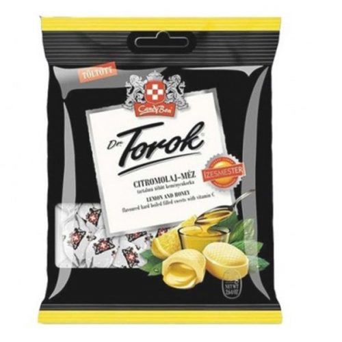 DR TOROK Töltött keménycukorka DR. TOROK citromolajjal és mézzel 75g