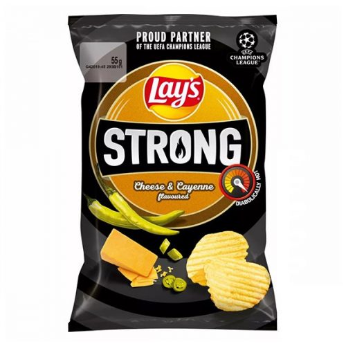 Burgonyachips LAY'S Strong cayenne borsos-sajtos 55g