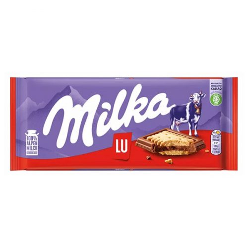 Csokoládé MILKA Alpesi tejcsokoládés-Kekszes 87g