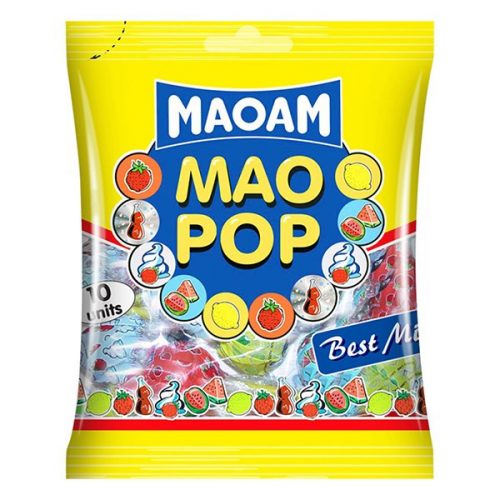 Nyalóka HARIBO Maoam Mao Pop Best Mix 10 darabos 130g