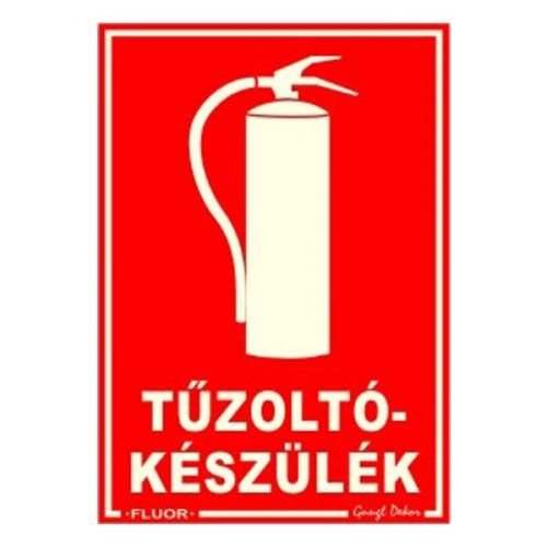 GUNGL DEKOR Piktogram Tűzoltókészülék piros (FLUOR.)