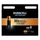 Elem ceruza DURACELL Optimum AA 8-as