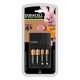 Akkumulátor töltő DURACELL CEF14 AA ceruza 1300mAh és AAA mikro 750mAh + 2db AA és 2db AAA elem