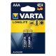 VARTA Elem mikro Longlife Mikro AAA 2-es