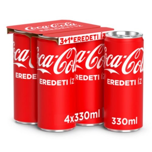 Üdítőital szénsavas COCA-COLA dobozos multipack 4x0,33L DRS