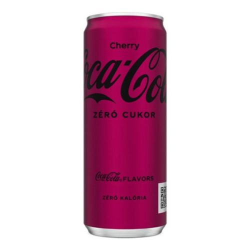 Üdítőital szénsavas COCA-COLA Cherry Zero dobozos 0,33L DRS