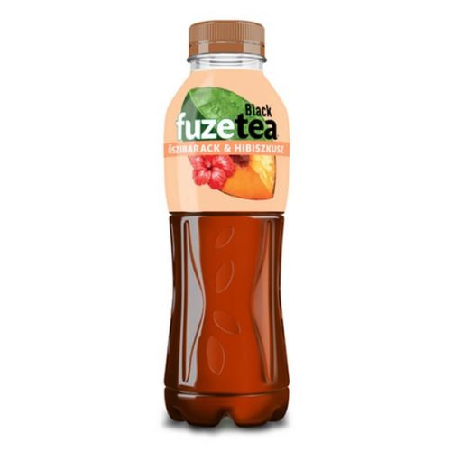 Üdítőital szénsavmentes FUZETEA Őszibarack-Hibiszkusz 0,5L DRS