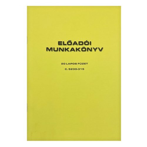 - Nyomtatvány előadói munkanapló A/4 20 lapos álló