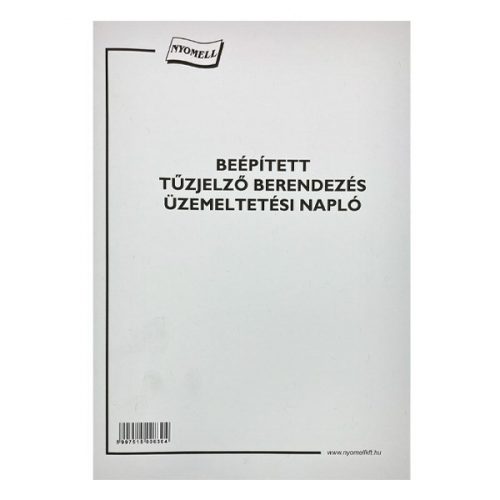 - Nyomtatvány beépített tűzjelző berend. üzemelt. napló